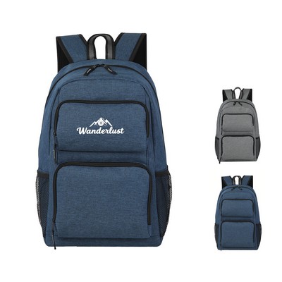Dural Pockets Heathered Computer Backpack