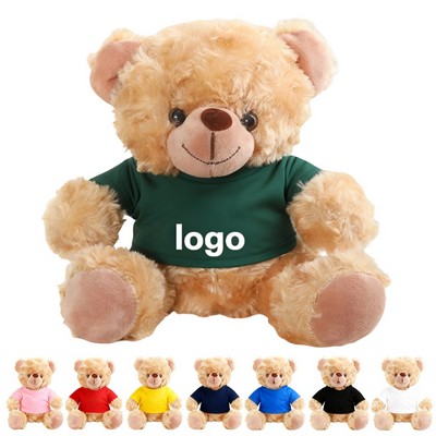 7" Stuffed Animals Plush Teddy Bear W/T-shirts